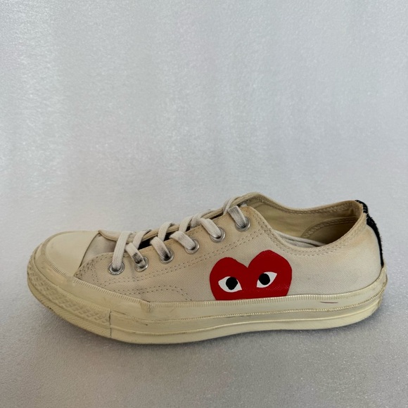 Converse x PLAY Comme des Garçons Chuck 70 in White and Size 8 - Picture 6 of 10